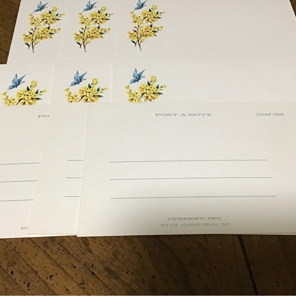 POST A NOTE 4 flower design post cards … boxed … vintage … about 30 post cards - Picture 5 of 16